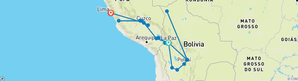 Imagen de un mapa que muestra la ruta del circuito