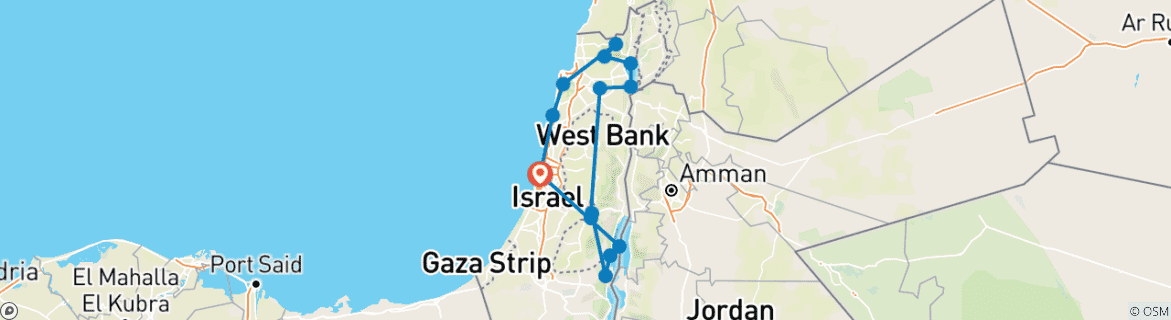 Map of 6 Tage Highlights von Israel