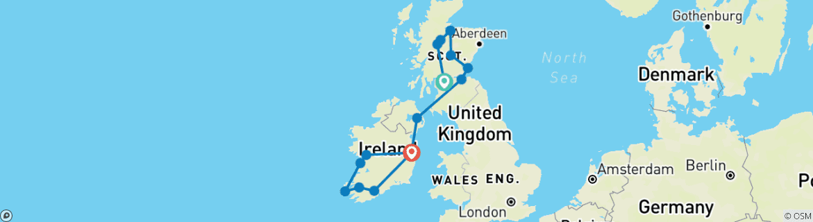 Imagen de un mapa que muestra la ruta del circuito