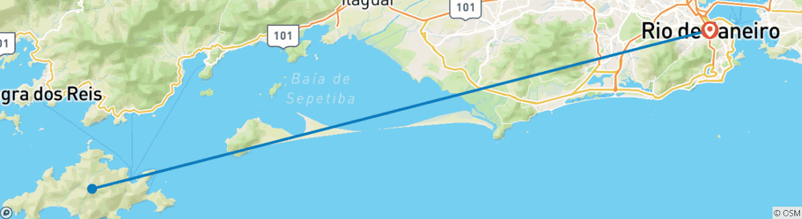 Image d'une carte montrant l'itinéraire du circuit