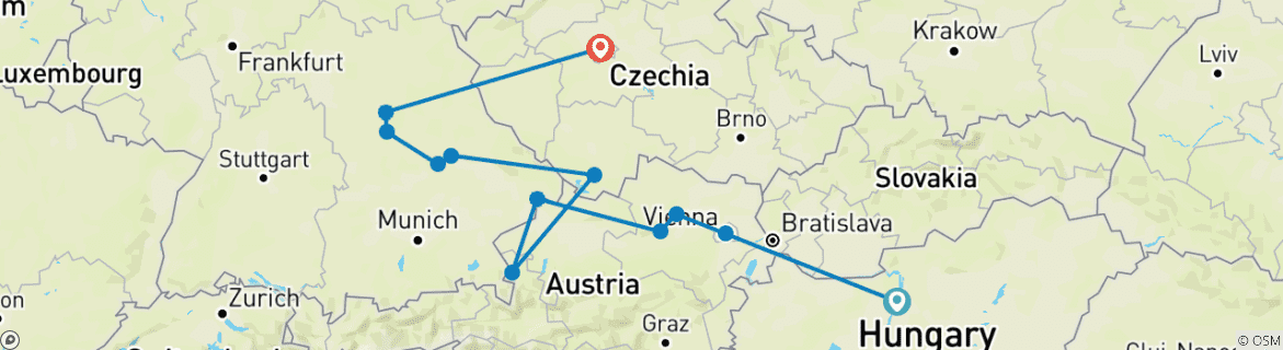 Imagen de un mapa que muestra la ruta del circuito