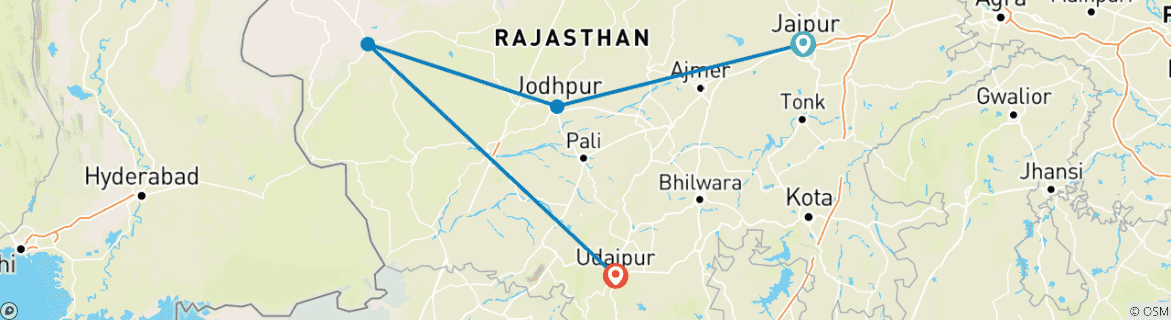Imagen de un mapa que muestra la ruta del circuito