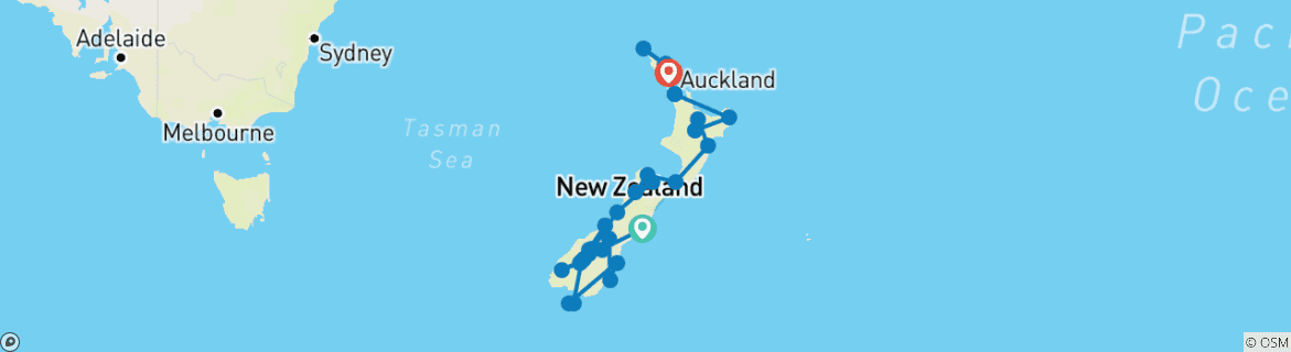 Imagen de un mapa que muestra la ruta del circuito