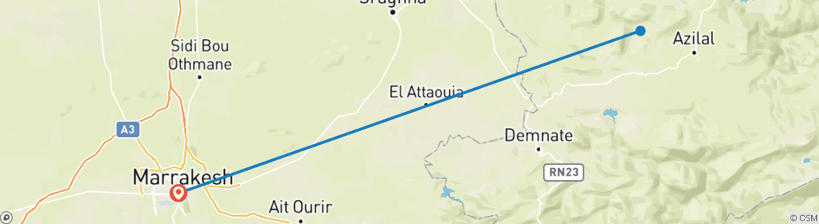 Imagen de un mapa que muestra la ruta del circuito