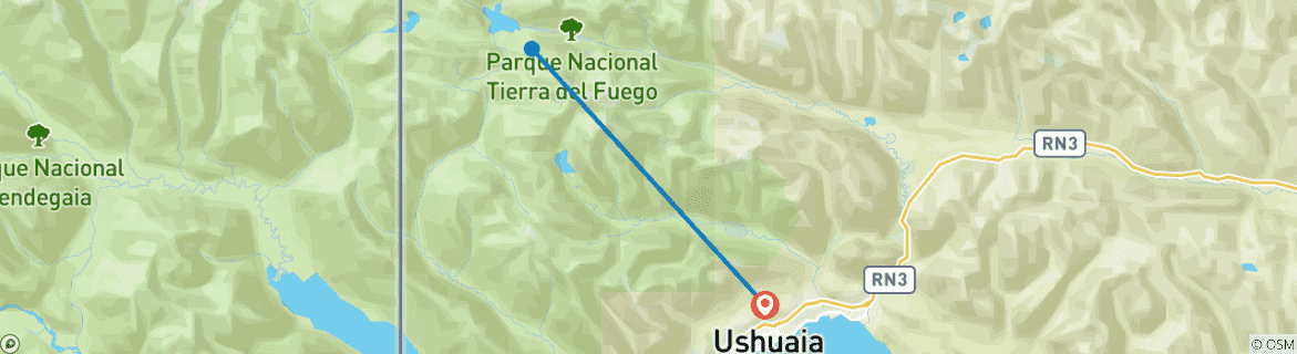 Image d'une carte montrant l'itinéraire du circuit