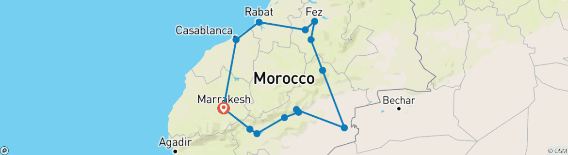 Imagen de un mapa que muestra la ruta del circuito