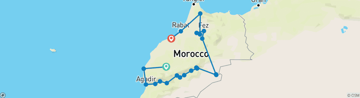 Imagen de un mapa que muestra la ruta del circuito