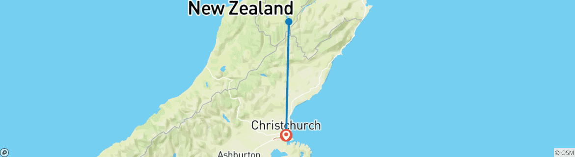 Image d'une carte montrant l'itinéraire du circuit