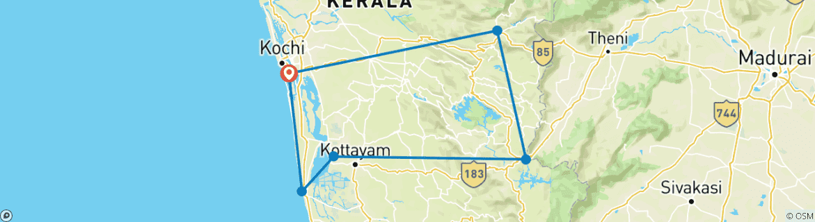Imagen de un mapa que muestra la ruta del circuito