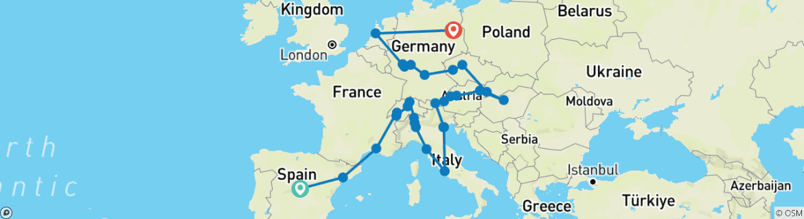 Imagen de un mapa que muestra la ruta del circuito