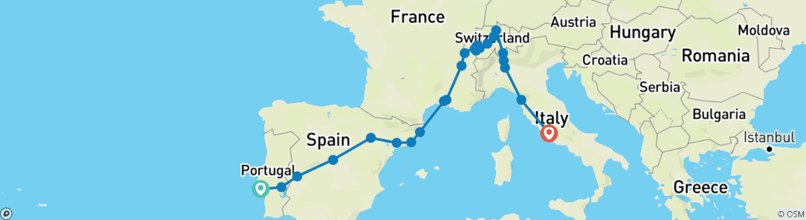 Imagen de un mapa que muestra la ruta del circuito