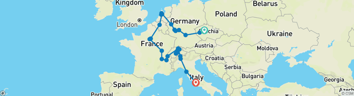 Imagen de un mapa que muestra la ruta del circuito
