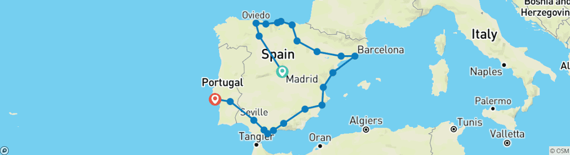 Imagen de un mapa que muestra la ruta del circuito