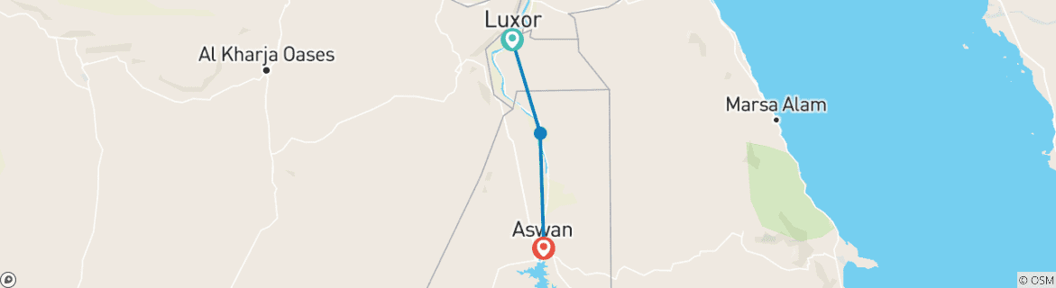 Image d'une carte montrant l'itinéraire du circuit