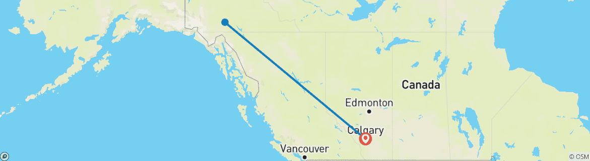 Foto van een kaart met de route van de rondreis