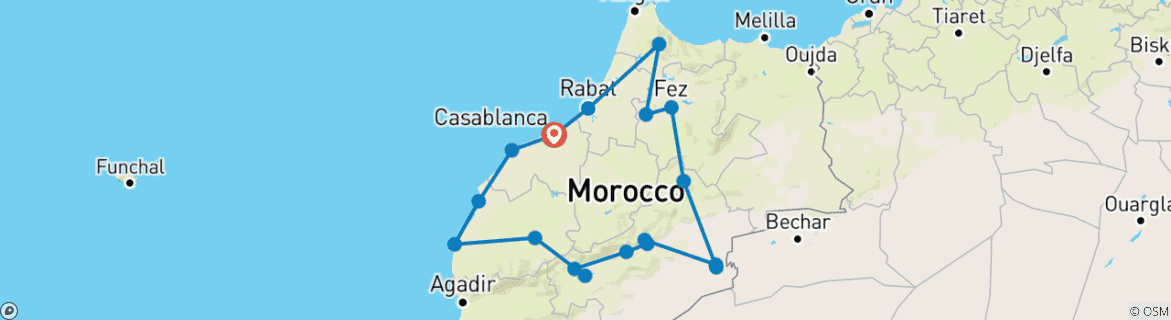 Imagen de un mapa que muestra la ruta del circuito