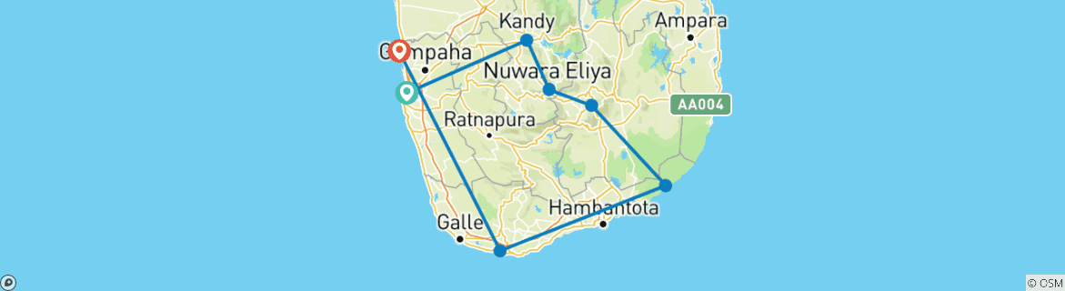 Imagen de un mapa que muestra la ruta del circuito