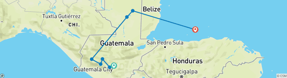Imagen de un mapa que muestra la ruta del circuito