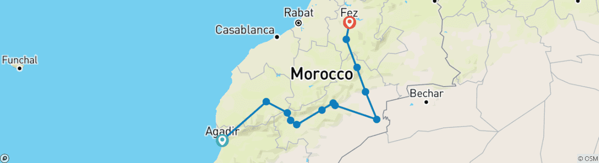 Imagen de un mapa que muestra la ruta del circuito