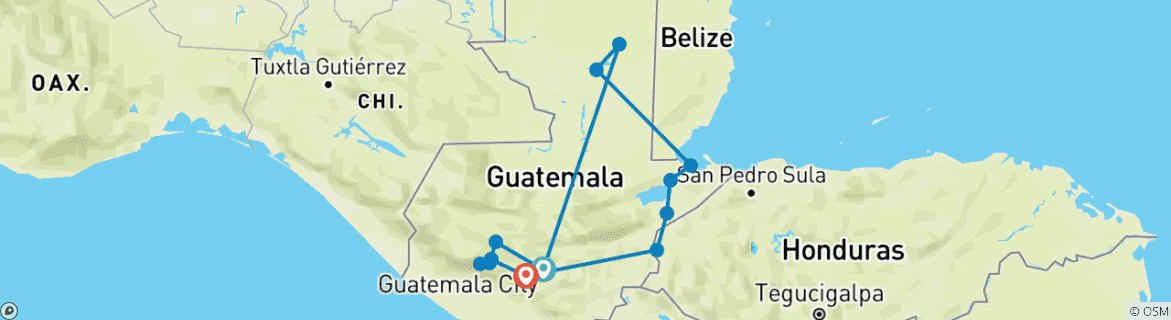 Imagen de un mapa que muestra la ruta del circuito