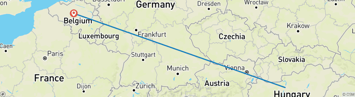 Karte mit der Reiseroute