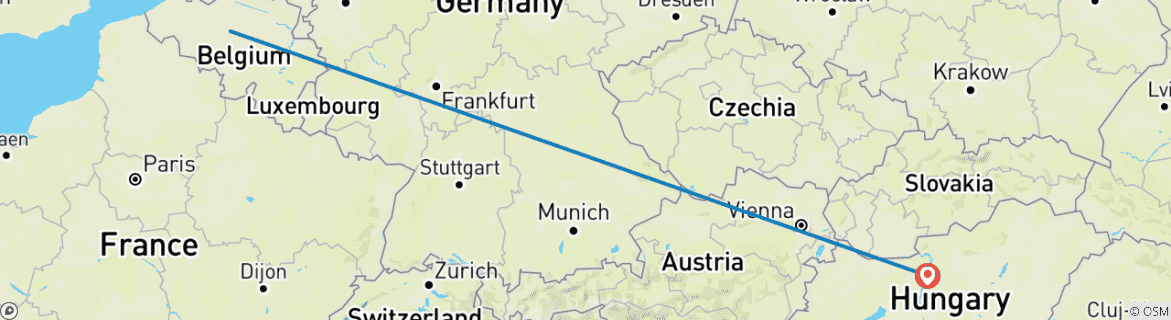 Karte mit der Reiseroute