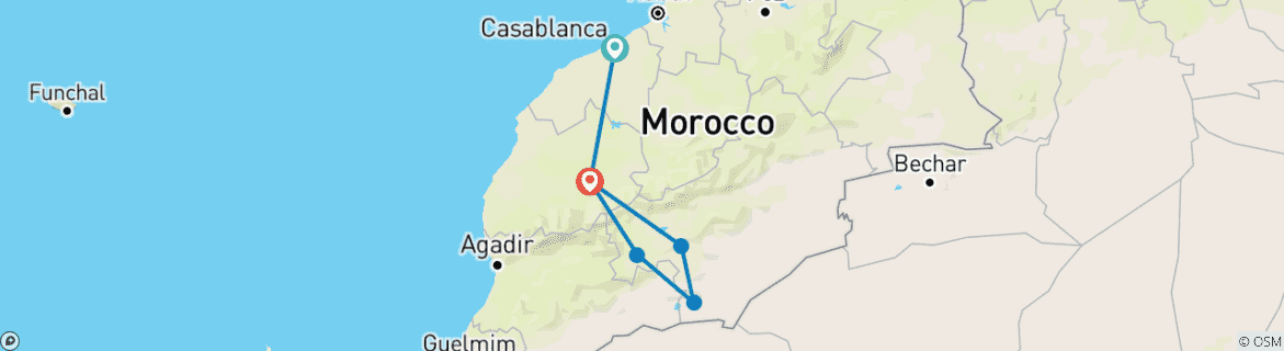 Imagen de un mapa que muestra la ruta del circuito