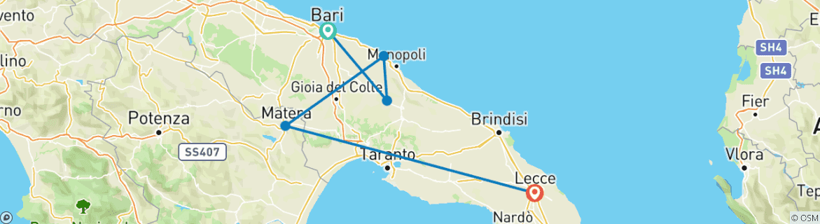 Imagen de un mapa que muestra la ruta del circuito