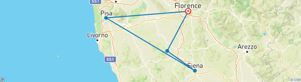 Imagen de un mapa que muestra la ruta del circuito