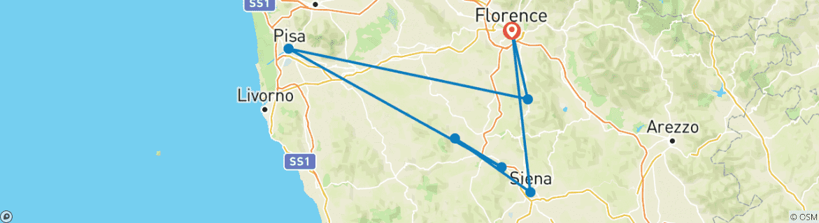 Imagen de un mapa que muestra la ruta del circuito