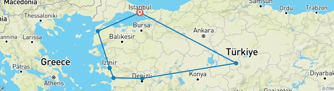 Imagen de un mapa que muestra la ruta del circuito