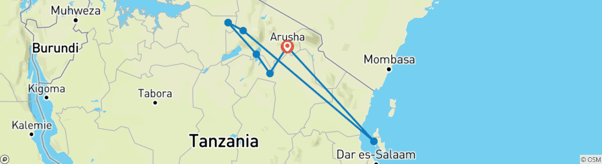Imagen de un mapa que muestra la ruta del circuito