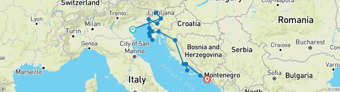 Imagen de un mapa que muestra la ruta del circuito