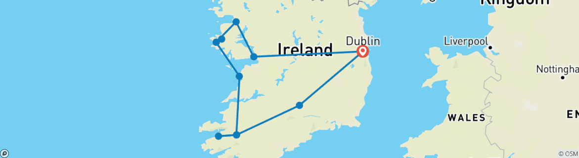 Imagen de un mapa que muestra la ruta del circuito