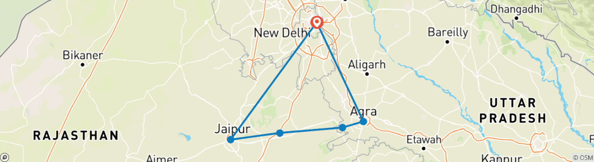 Imagen de un mapa que muestra la ruta del circuito