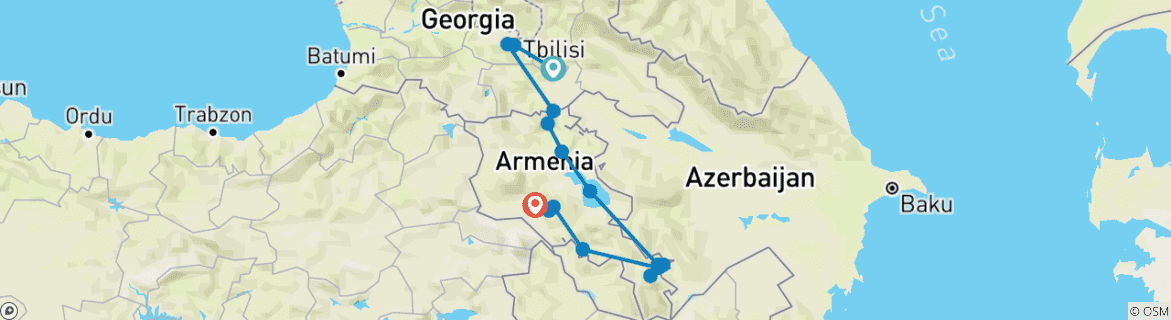 Imagen de un mapa que muestra la ruta del circuito