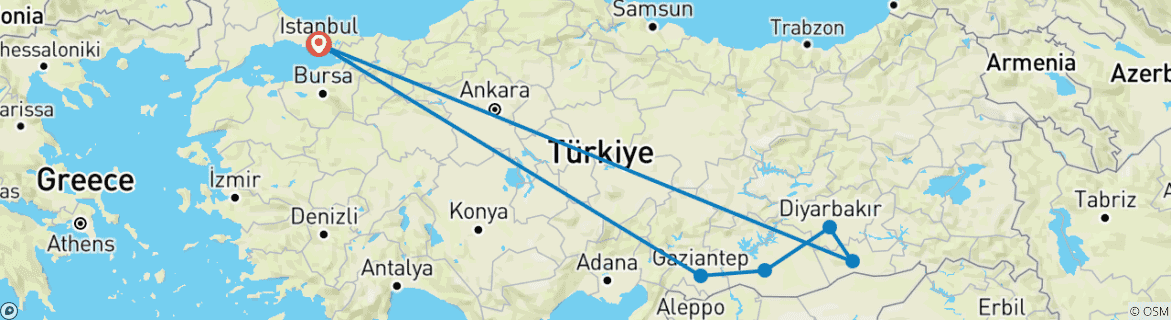 Imagen de un mapa que muestra la ruta del circuito