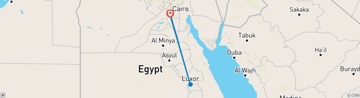 Karte mit der Reiseroute