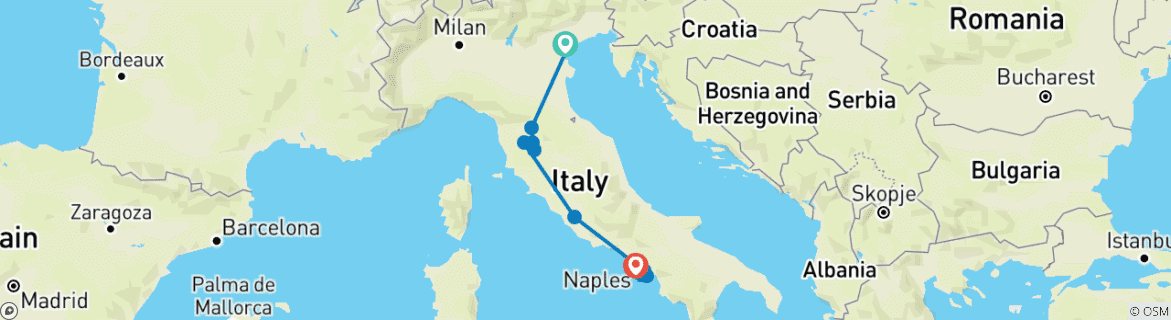 Imagen de un mapa que muestra la ruta del circuito