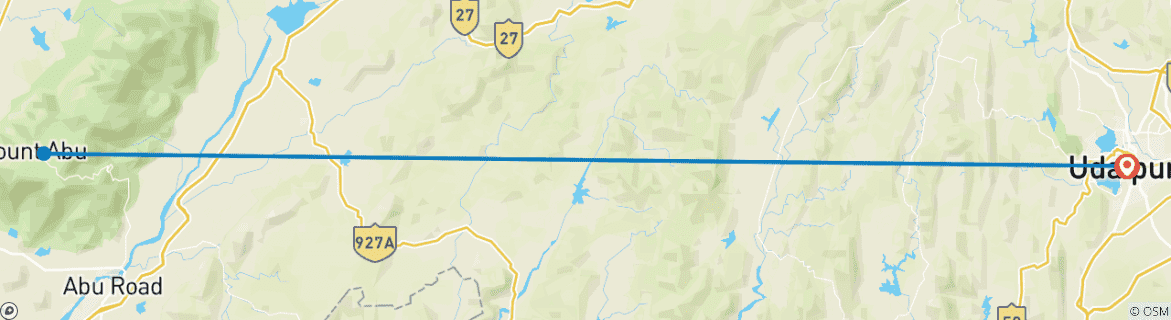Image d'une carte montrant l'itinéraire du circuit