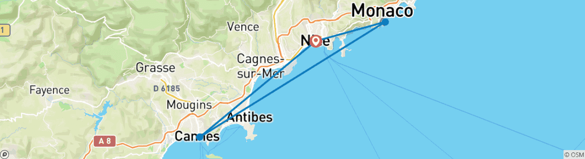 Imagen de un mapa que muestra la ruta del circuito