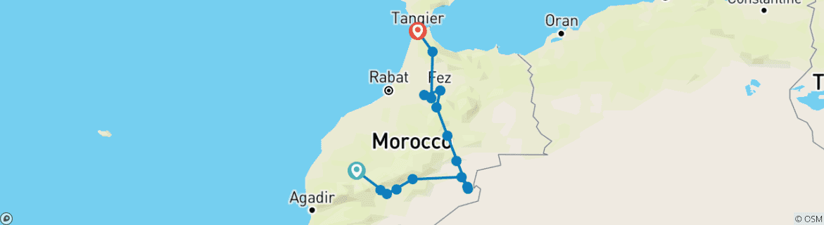 Imagen de un mapa que muestra la ruta del circuito