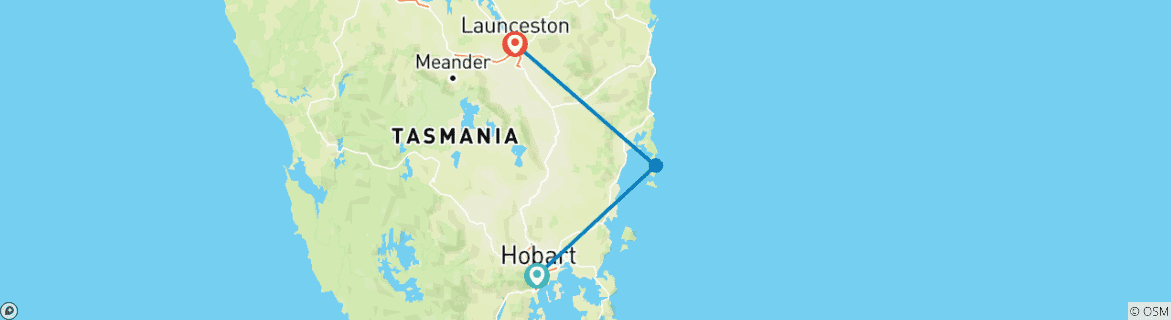 Image d'une carte montrant l'itinéraire du circuit