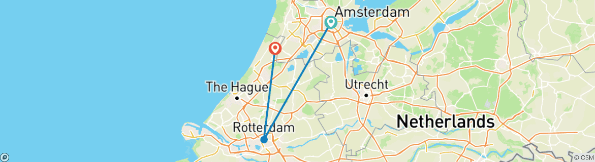 Image d'une carte montrant l'itinéraire du circuit