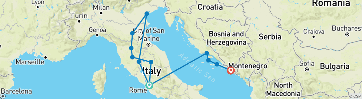 Imagen de un mapa que muestra la ruta del circuito