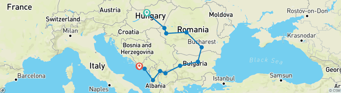 Imagen de un mapa que muestra la ruta del circuito
