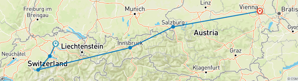 Imagen de un mapa que muestra la ruta del circuito