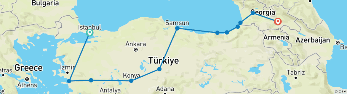 Imagen de un mapa que muestra la ruta del circuito