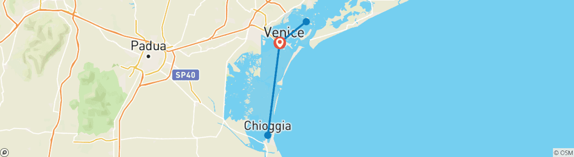 Image d'une carte montrant l'itinéraire du circuit