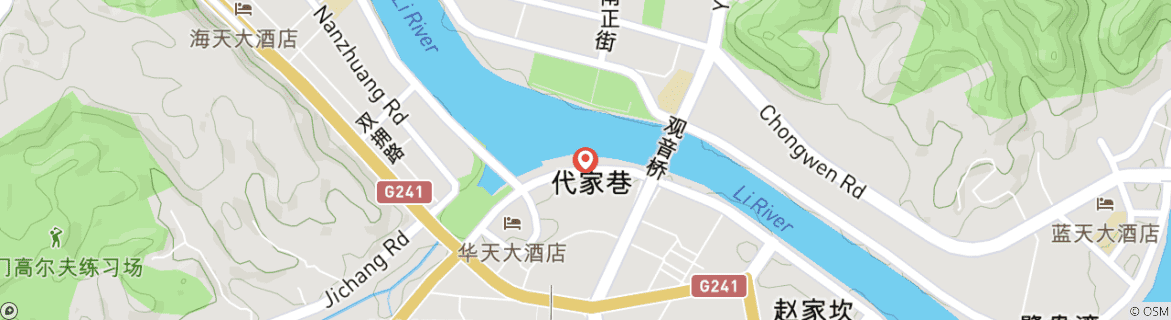 Mapa de Excursión de 2 días en minigrupo a Zhangjiajie: Montaña Avatar y Puente de Cristal